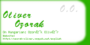 oliver ozorak business card